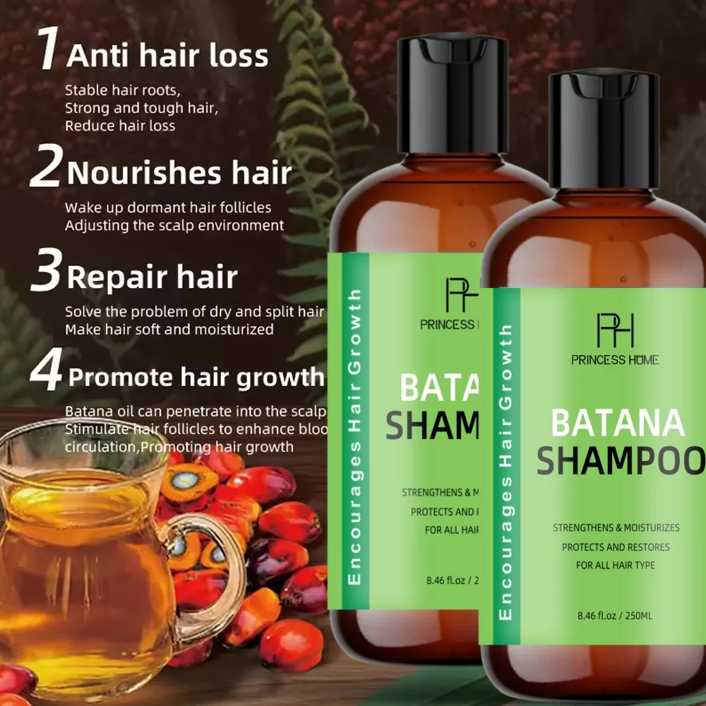 Sulfate Free Hair Loss Shampoo and Conditioner Raw Batana Oil Hair Growth Unrefined Promotes thickness Men & Women