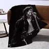 Michael Jackson Custom  Flannel Blanket Thin Portable Nap Air Conditioning Sofa Warm Plush Home Travel Picnic Cover 6