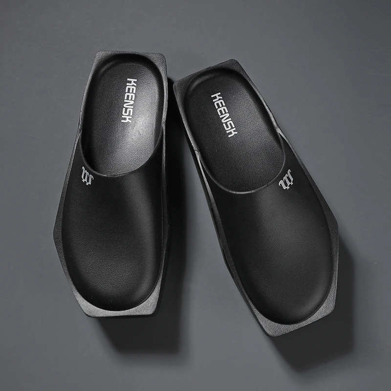 Kostenloser Versand geschlossene Zehen halbe Schuhe für Männer Gummi pantoffeln Slip-On Rutschen Gartens chuhe Clogs weiche bequeme Luxusmarke Designer – Detail 10