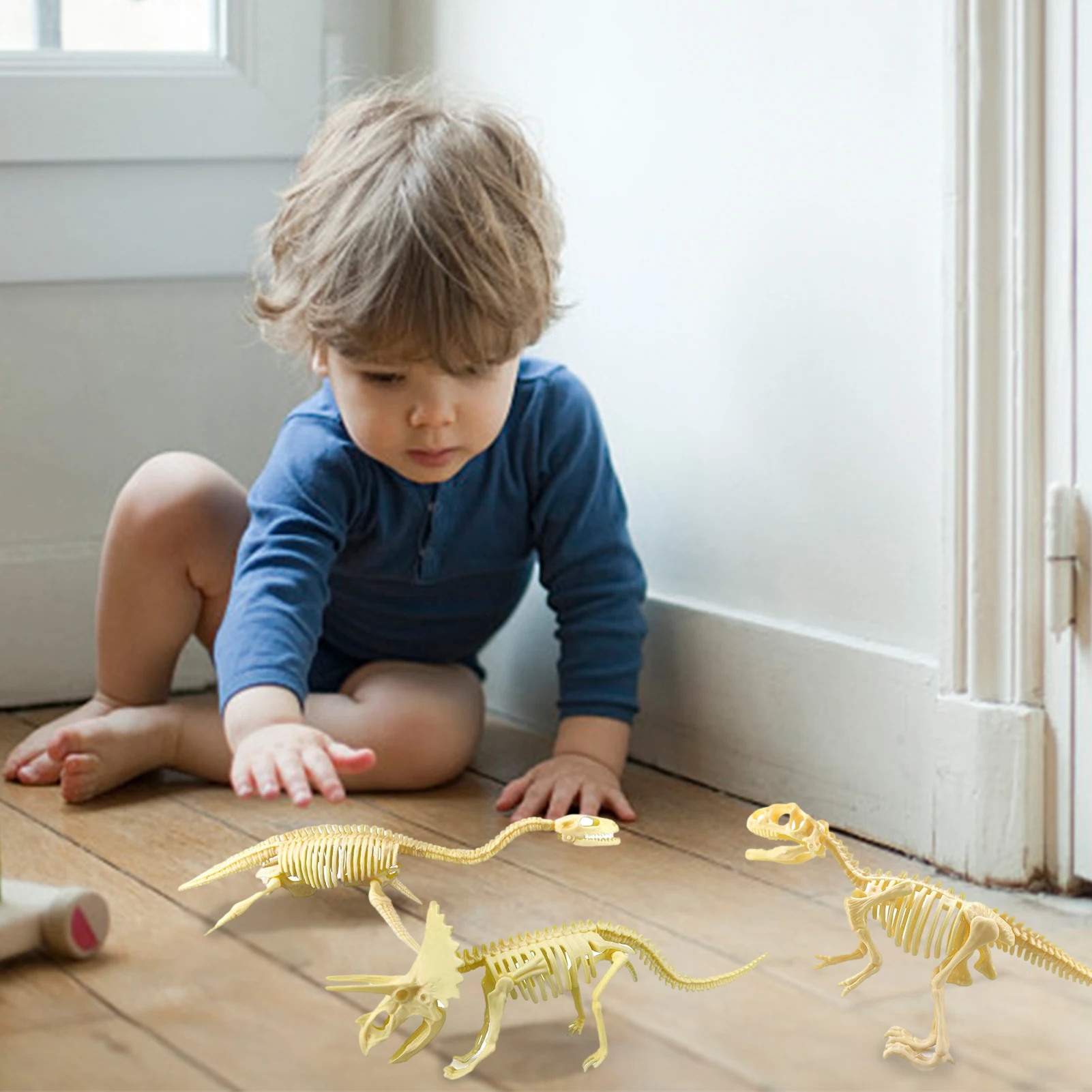 3D Skeleton Dinosaur Hands Craft 7 Pieces DIY Dinosaur Bone 3D Puzzles for Adults Dinosaurs Skeleton Model Puzzles STEM Toys 3