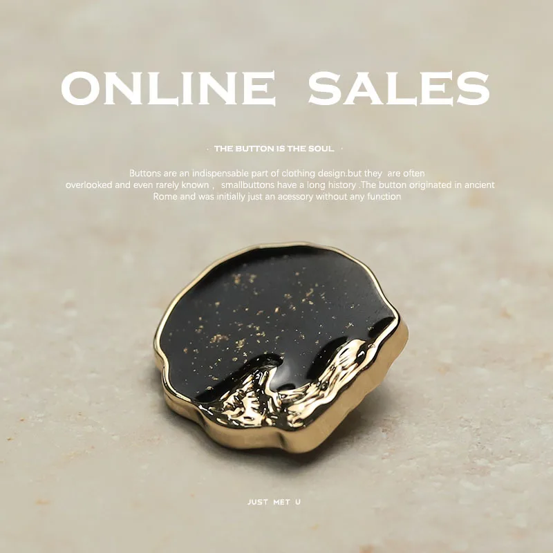 6pcs/Lot Luxury Metal Sewing Buttons For Women's Clothing Needlework Diy Crafts Supplies Blazer Skirt Decor Sewing Accessories