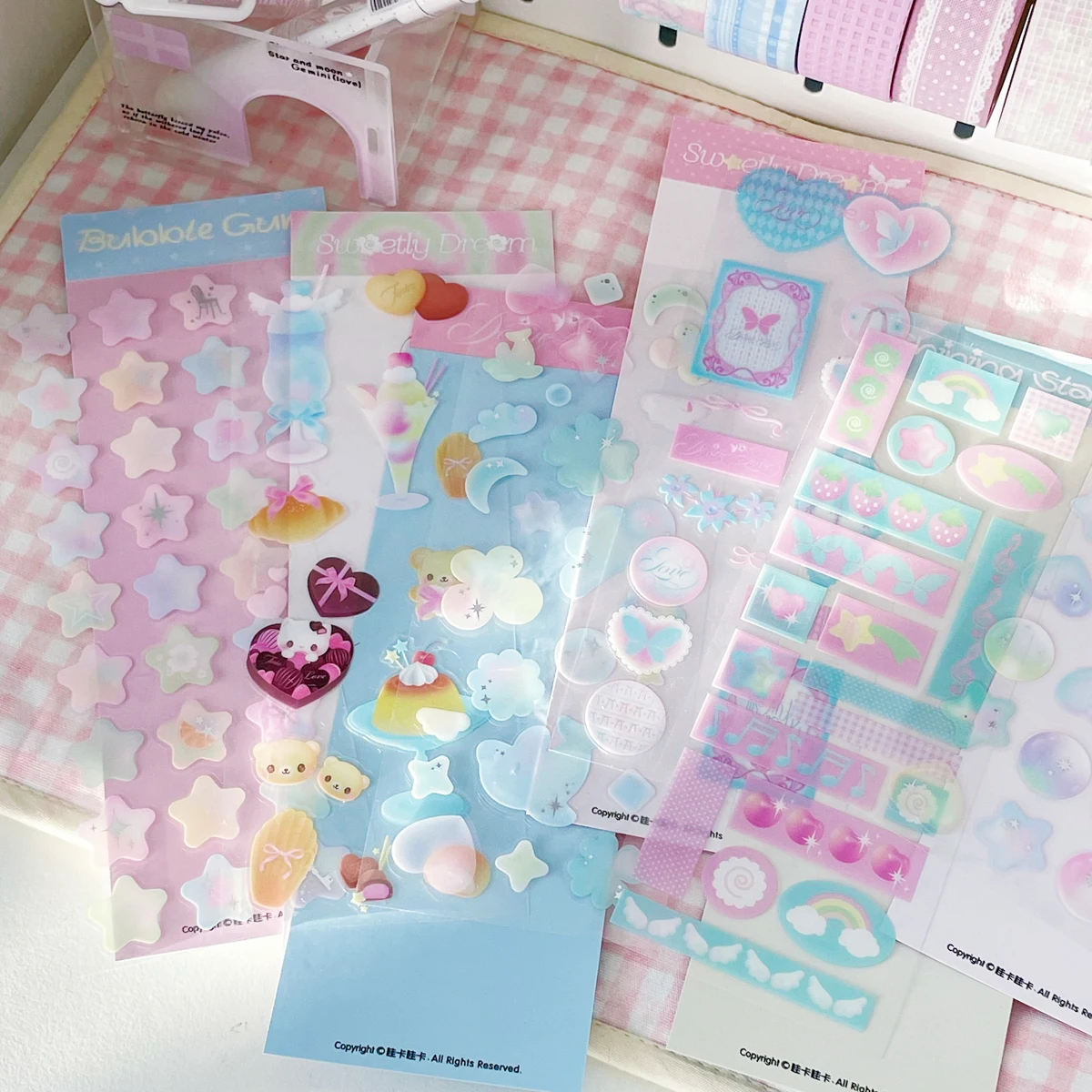 Charming Silver Bubble Deco Stickers for Scrapbooking and Journaling Decor