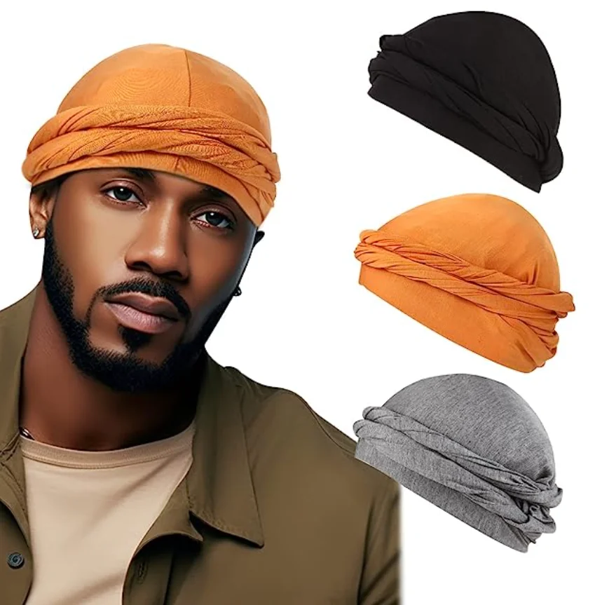 Hair Scarf Men Turban Wrap Durags For Men Pcs Anime Turban For Men