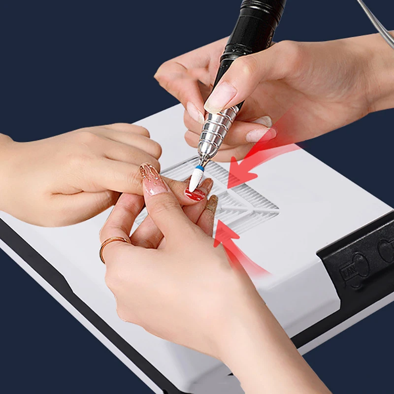 65W 강력 네일 먼지 수집기 진공 청소기 매니큐어 페디큐어 살롱 먼지 흡입 제거기 네일 아트 도구