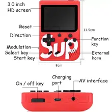  Mini Video Game Portátil Sup C/ 400 jogos + 1 Controle para 2 jogadores Console enviar cor aleatória 