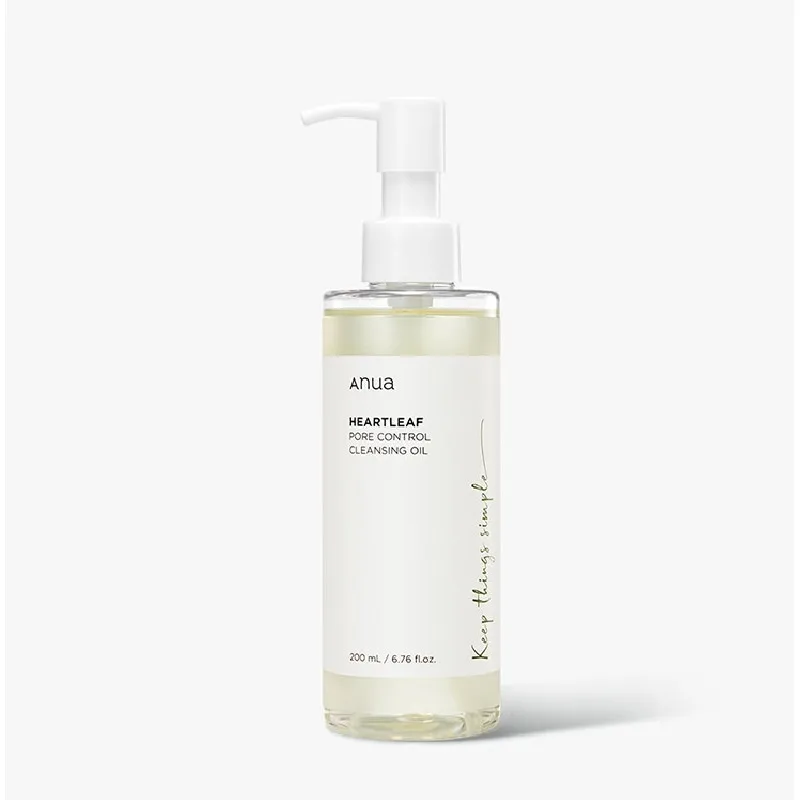 Anua Heartleaf Dual Cleansing 2-in-1 Pore Control Cleansing Oil and Deep Facial Cleanser Double Cleansing Korea Skincare Set 6