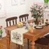 Happy Passover Linen Table Runner Jewish Passover Decorations Pesach Star Matzah Plate Table Runners Kitchen Dining Table Decor 2