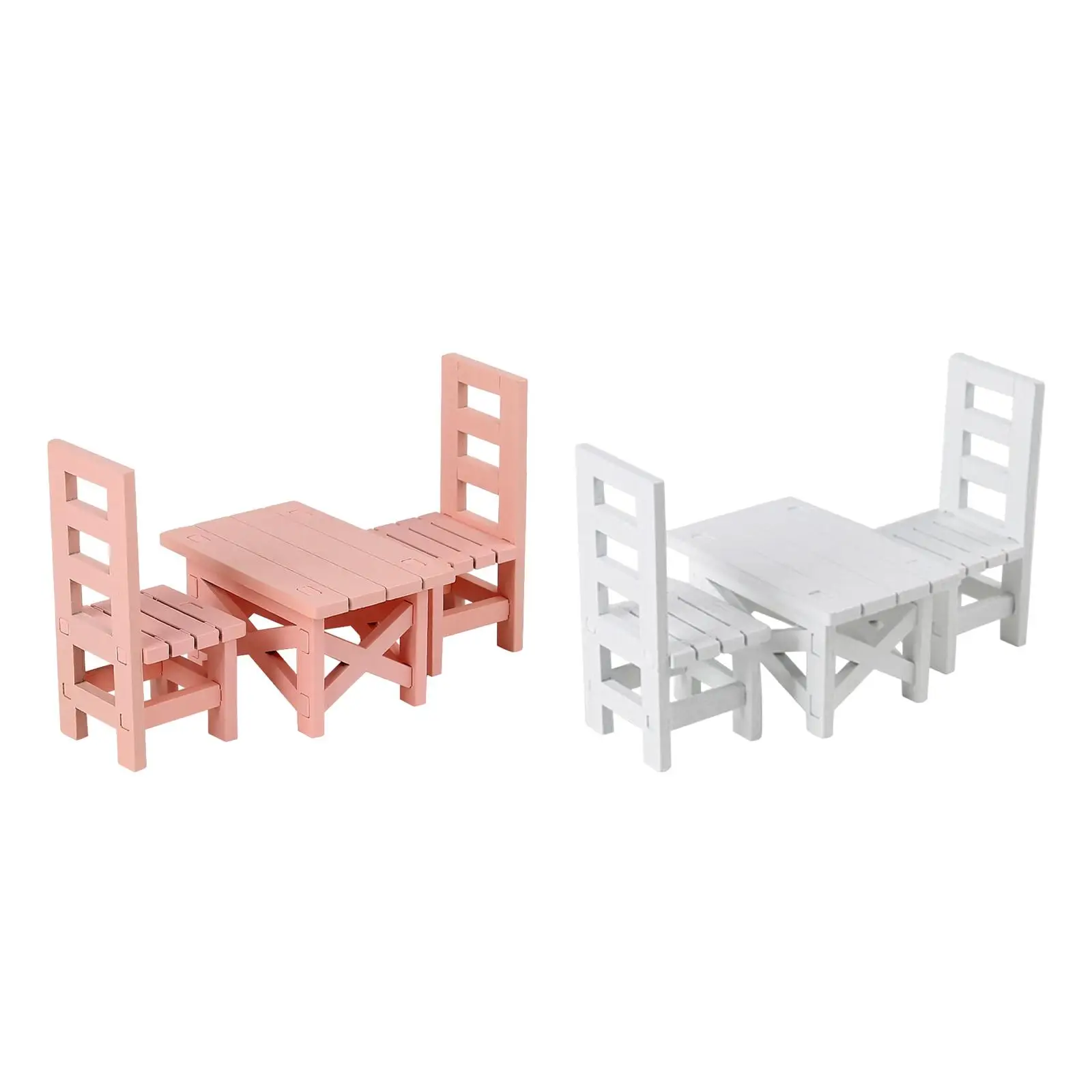 

1:12 Dollhouse Table Chair Furniture Wooden Home Decoration ,Life Scene Scenery