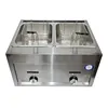 Commercial Gas Fryer Freidora de aire Energy Saving Double Cylinder Deep Fryer Stainless Steel French Fries Frying Machine 2