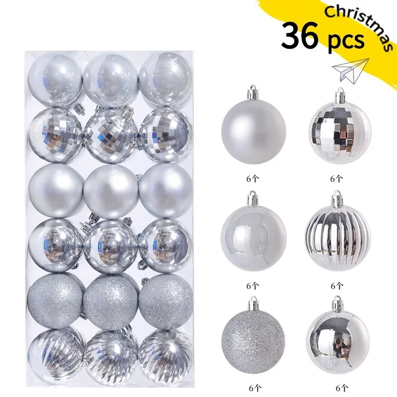 thumbnail image 1 of caja de bolas de Navidad, adornos para árbol de Navidad, bolas colgantes para árbol de Navidad, decoración para fiesta en el hogar, regalo de Año Nuevo 2024, Navidad, 1 of 5