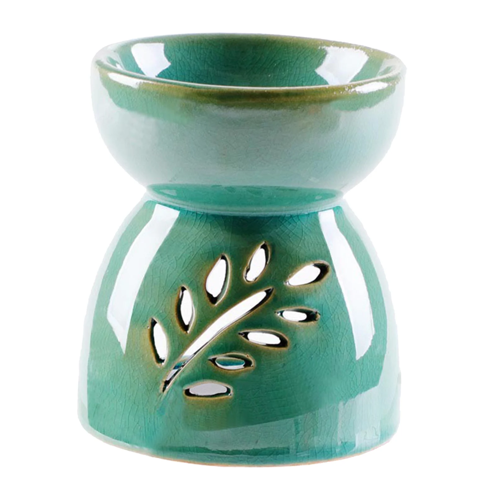 Ice Crack Ceramic Essential Oil Burner Scented Wax Melt Candle Warmer Tealight Holder Aromatherapy Diffuser Home Spa