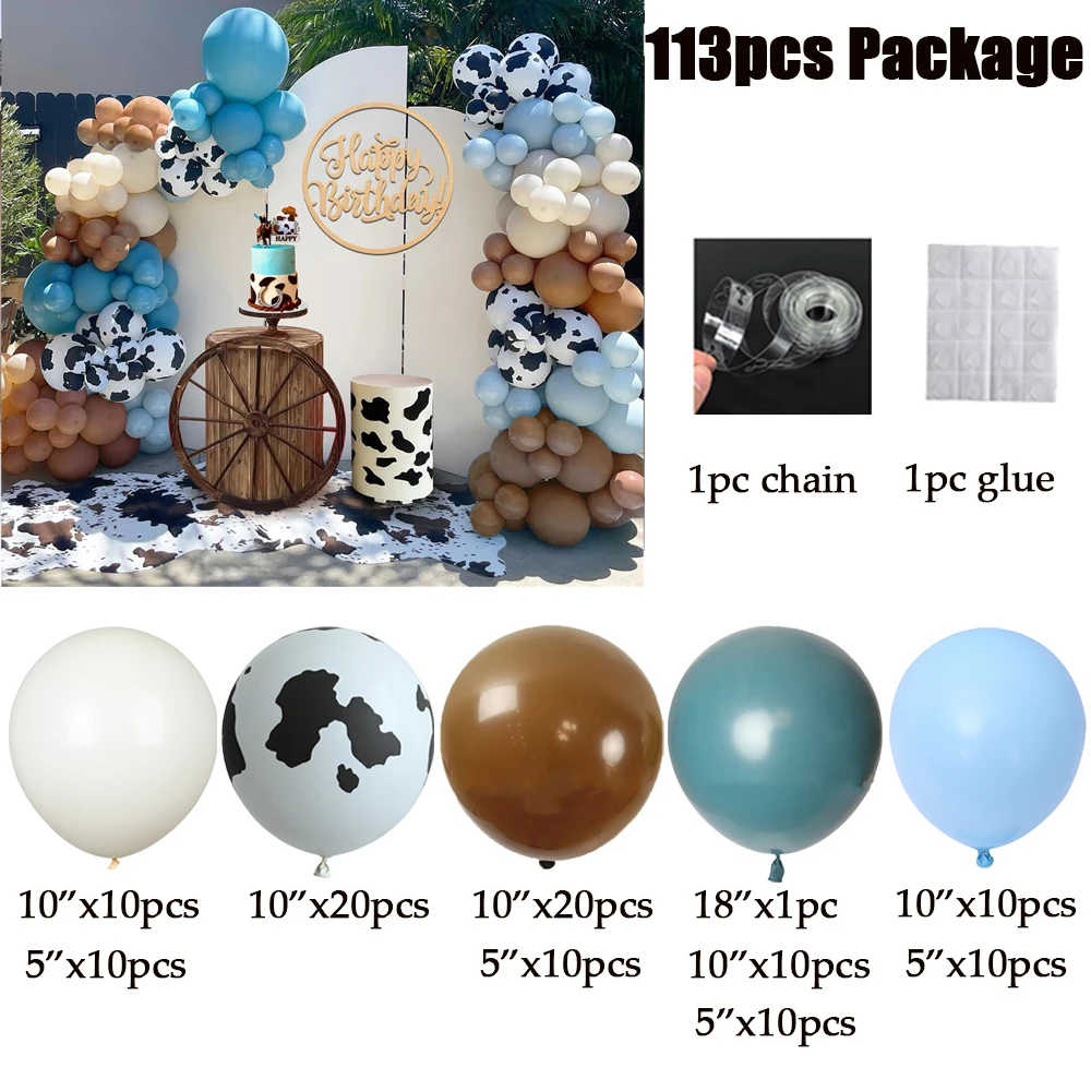 2 Palloncini A Forma Di Mucca In Mylar 106x86cm: Decorazione Per Festa Cowgirl, Baby Shower E 1° 2° Compleanno