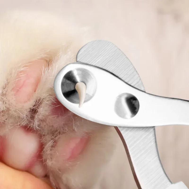 Professional Dog Nail Clippers Pet Nail Scissor Ergonomic Anti-slip Double Circular Cut Hole Puppy Pet Nail Cutter Cat Grooming Tool for Kitten