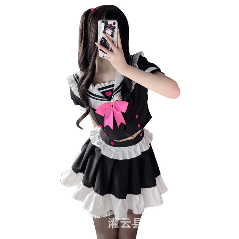 Amine Cute Lolita French Cat Maid Outfit Gothic Cosplay Lolita Dress Girls Woman Waitress Uniform Party Stage Costumes Vestidos lolita dress lolita cosplay costumes