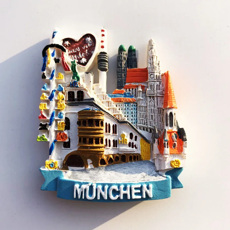 Custom Country City logo Allemagne souvenir allemand frigo aimant