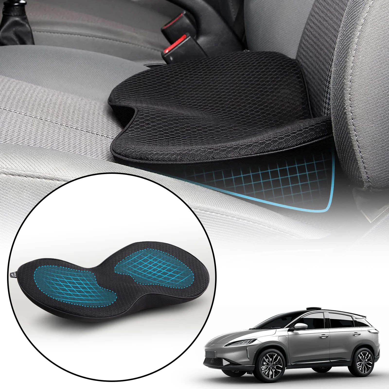 

Car Cushion Waist Cushion Seat Support Back Pillow Car Seat Cushion Memory Foam Relief Lower Back Pain pillow Relieve Fatigue
