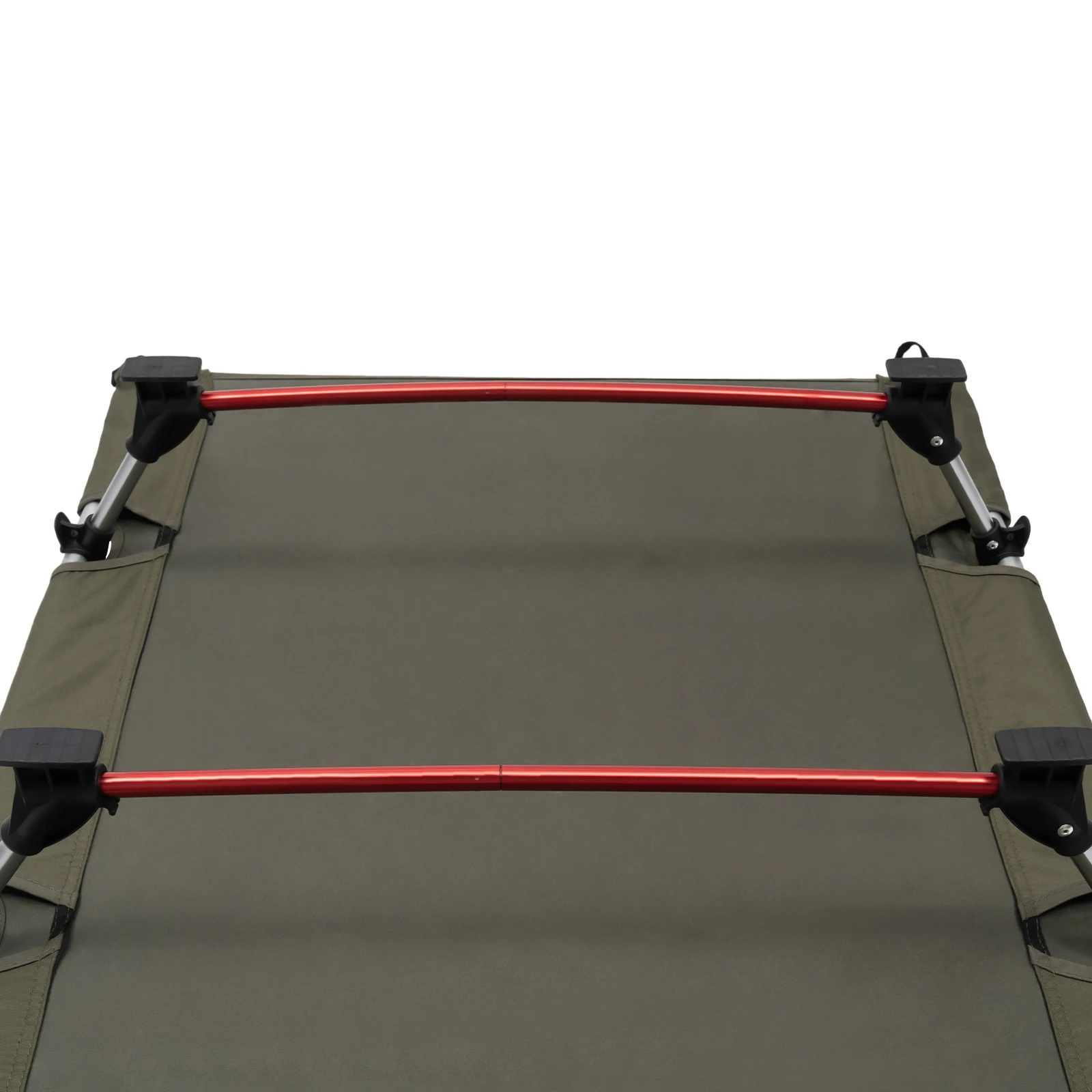 Faltbares Campingbett, 600D Oxford-Stoff, Klappbett, Outdoor, 150 kg, Reise-Schlafbett, Armeegrün, tragbares Zeltbett – Detail 19