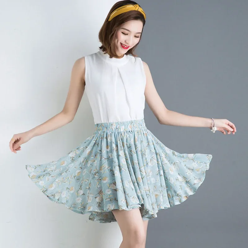 【13MONTH】Chiffon Flower Midi Skirt (WHITE) Chiffon Flower Midi Skirt (WHITE) - 13MONTH | 60% - Asian