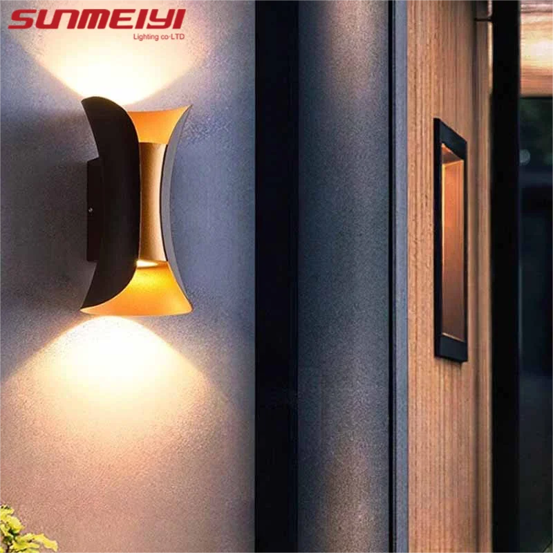 Simple Outdoor Small Waist Wall Lamp Outdoor Double Head Wall Lamp Light Luxury Indoor Stair Courtyard Bedside Bedroom