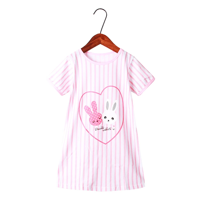 pajama sets couple	 Lovely Cute Cotton Girls Nightgowns Children Sleepwear Pajamas Kids Homewear Teen Girls Clothes Child Nightdress Summer Dress nightgowns baby