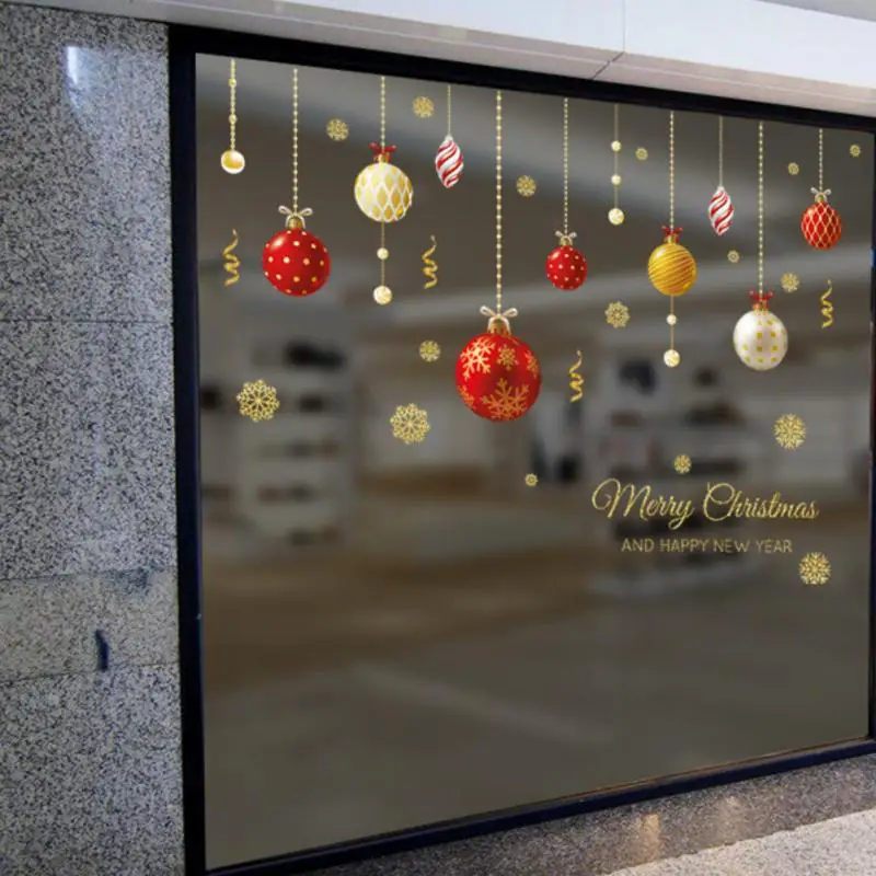 Christmas Window Stickers Wall Ornaments Christmas Decoration Mirror Sticker