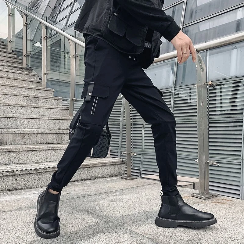 

Trendy cargo pants, male ruffian and handsome, Korean version slim leggings, versatile casual leggings, male trousers in spring