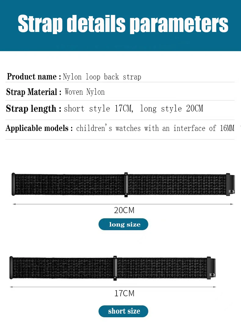 Strap Size Touch Watch Band 16mm Universal Kids Smart Sport Watch