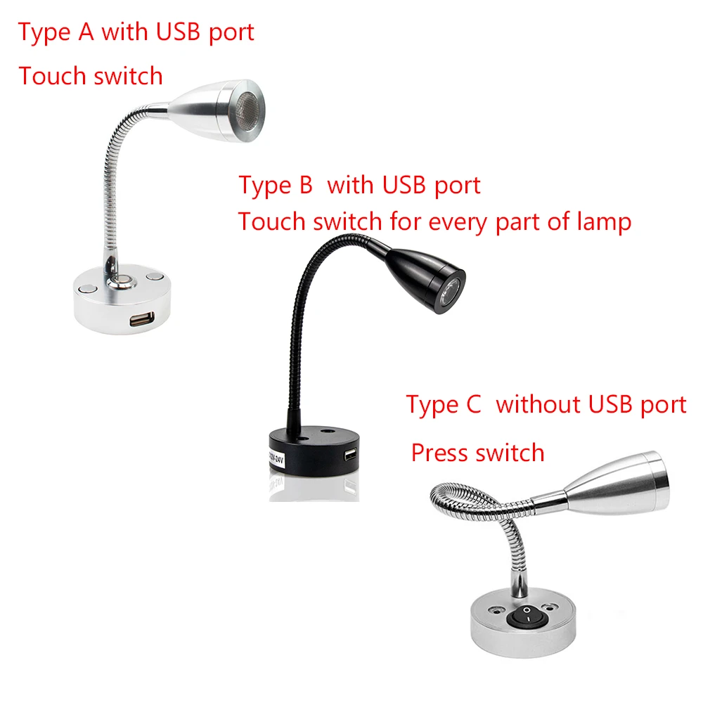 Reading Light Touch Switch Wall Light Wall Lamp Dc12v24v Led Reading Light Switch