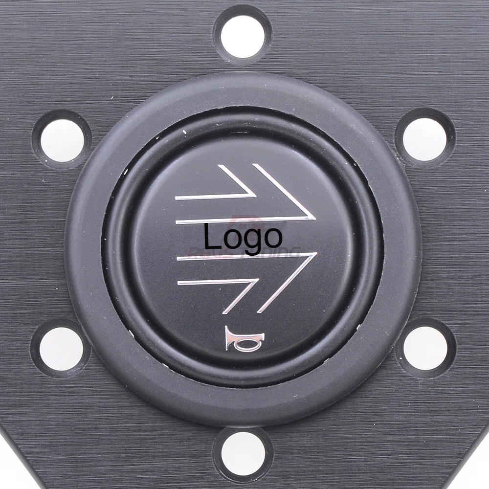ABS Plastic+Aluminum Universal Racing Sport Car Steering Wheel Horn Button Push Switch Cover With