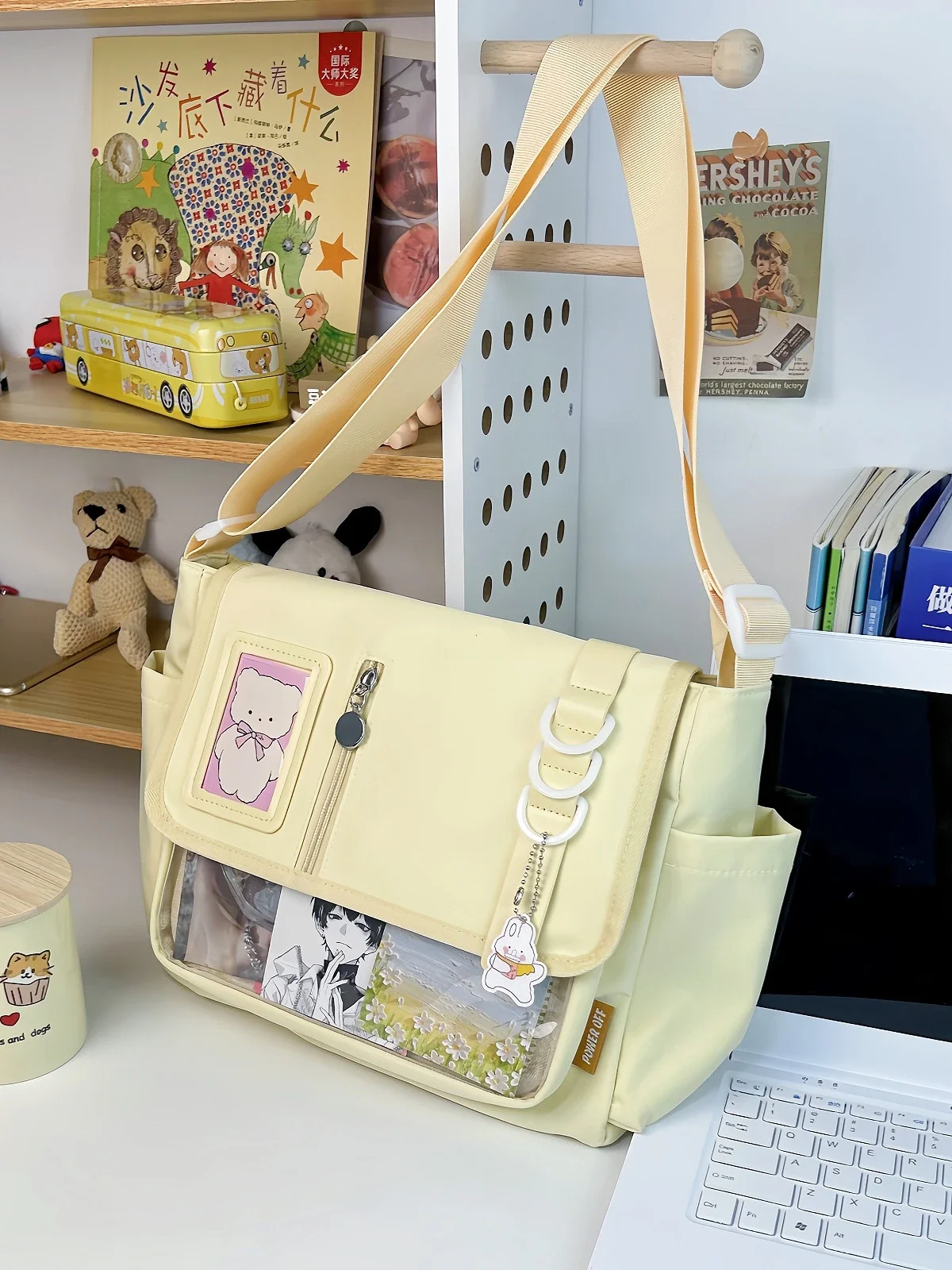 Japanische Harajuku-Schultaschen für Mädchen im Teenageralter, Neu 2025, transparente Ita-Tasche, Umhängetasche, DIY-Abzeichen, Display-Platte, Ita-Tasche – Detail 13