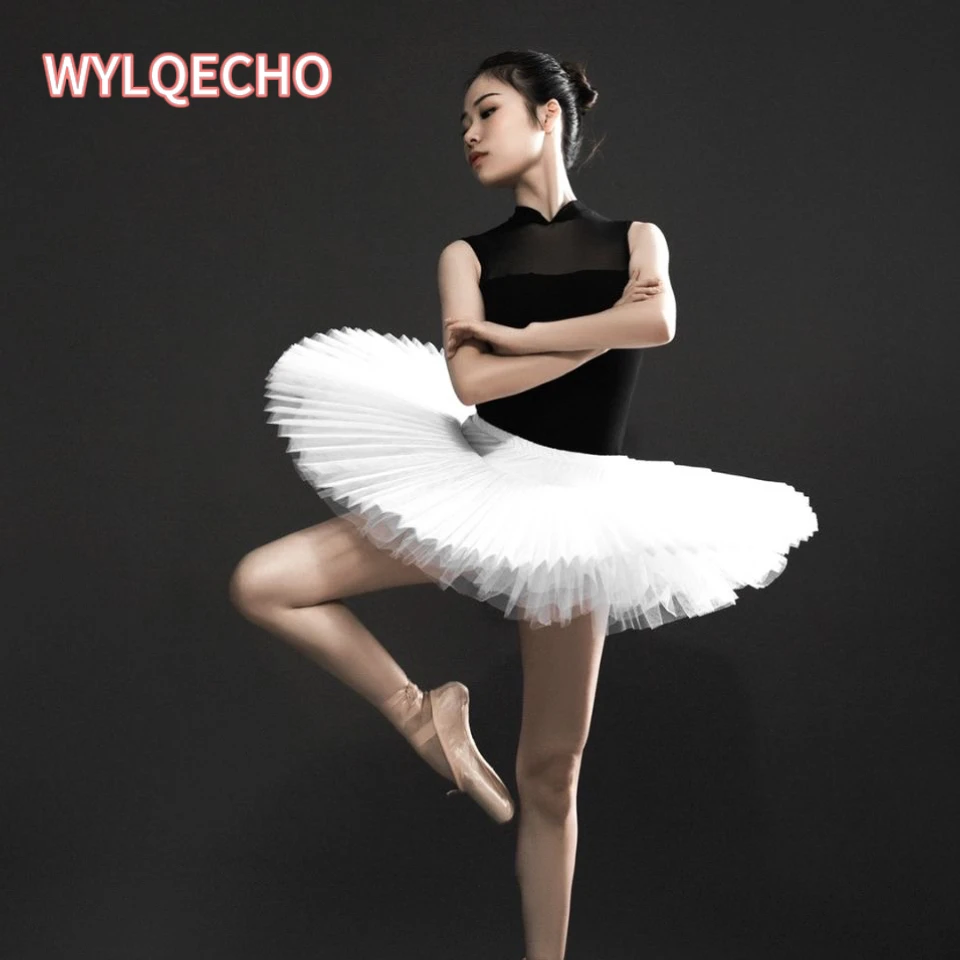 プロのパレーターチュチュ,女性用,黒,白,赤,バレエ衣装,下着付き