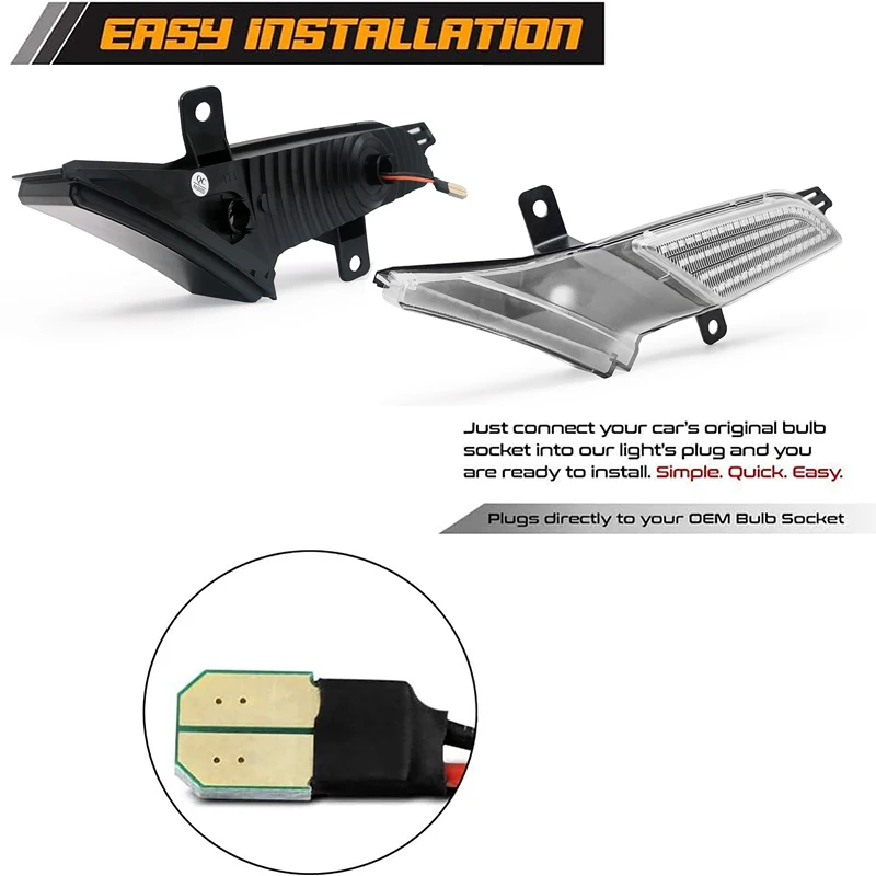 2Pcs For Porsche Cayenne 957 2007-2010 Dynamic LED Side