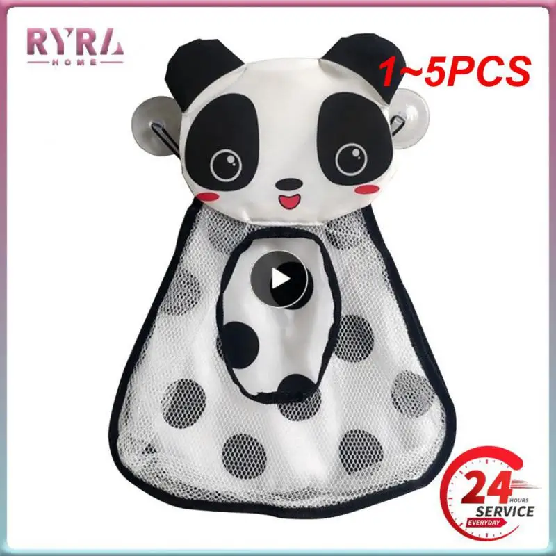 

1~5PCS Baby Bath Toys Cute Duck Frog Mesh Net Toy Storage Bag Strong Suction Cups Bath Game Bag Bathroom Organizer Water Toys