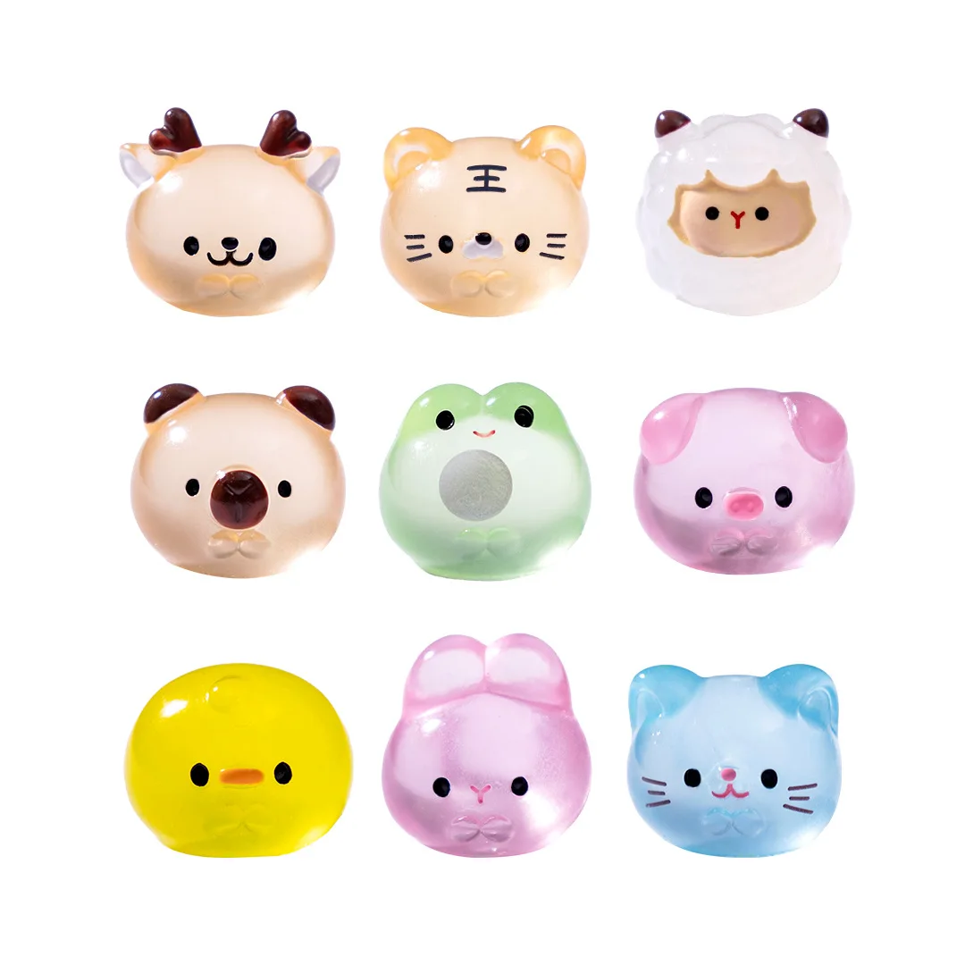 Luminous Mini Resin Animal Figurines 6