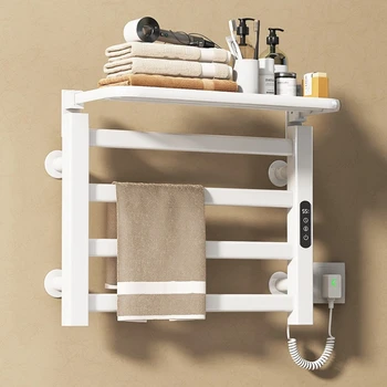 ราวแขวนผ้าเช็ดตัวไฟฟ้าอัจฉริยะ พร้อมระบบทำความร้อนคงที่ แห้งเร็ว ชั้นวางผ้าเช็ดตัวติดผนัง 2