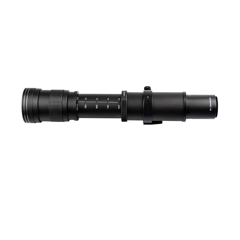 Manual Focus Telephoto Zoom Lens 420-800mm F8.3-16 with 2X Converter 67mm UV fil