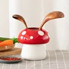 Creative Mushroom Ceramic Vase Decorative Ornaments Living Room Flower Arrangement Vase Creative Hydroponic Dried Flower Vase 1