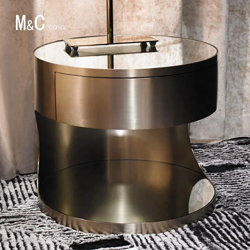 ארון כותונת ארון כותונת לילה עגול רגל נירוסטה כסף משקוף