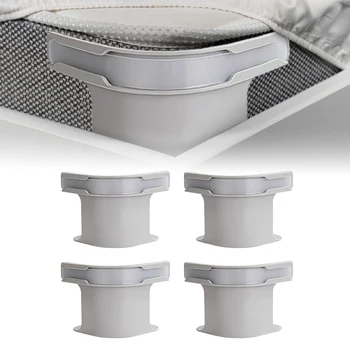 4Pcs Lock Sheet Holders Bed Sheet Straps, Heavy Duty Sheet Holders, Invisible Bed Cover Fastener Quilt Sheets Straps Holder Clip 1