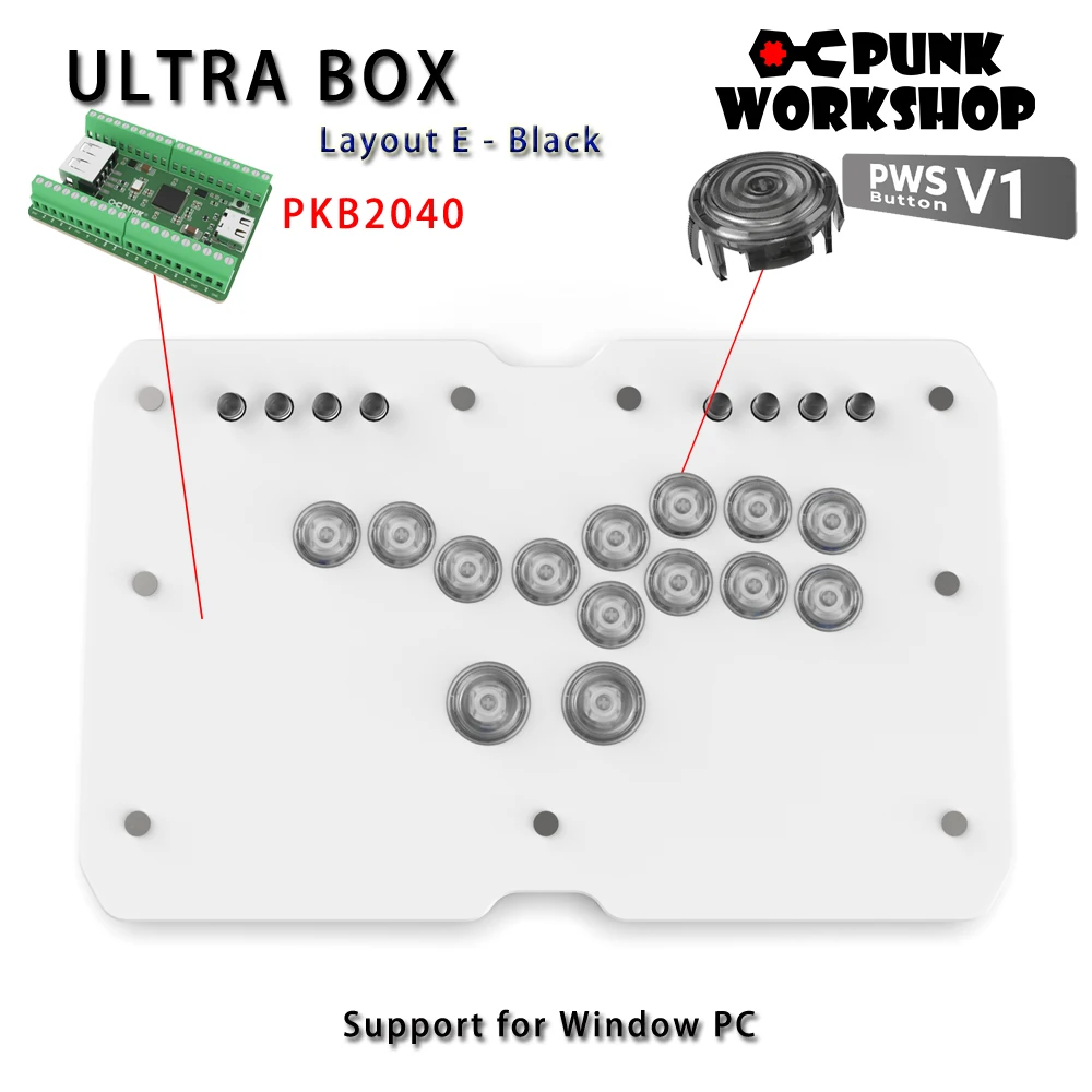 Punk Workshop Mini HitBox SOCD Fighting Stick Controller