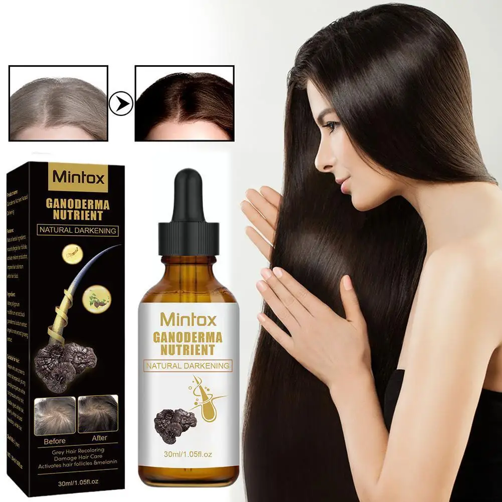 

1PCS Gray White Hair Treatment Serum Liquid White To Care Loss Natural Black Hair Women Color Nourish Repair Men Product An V5E6
