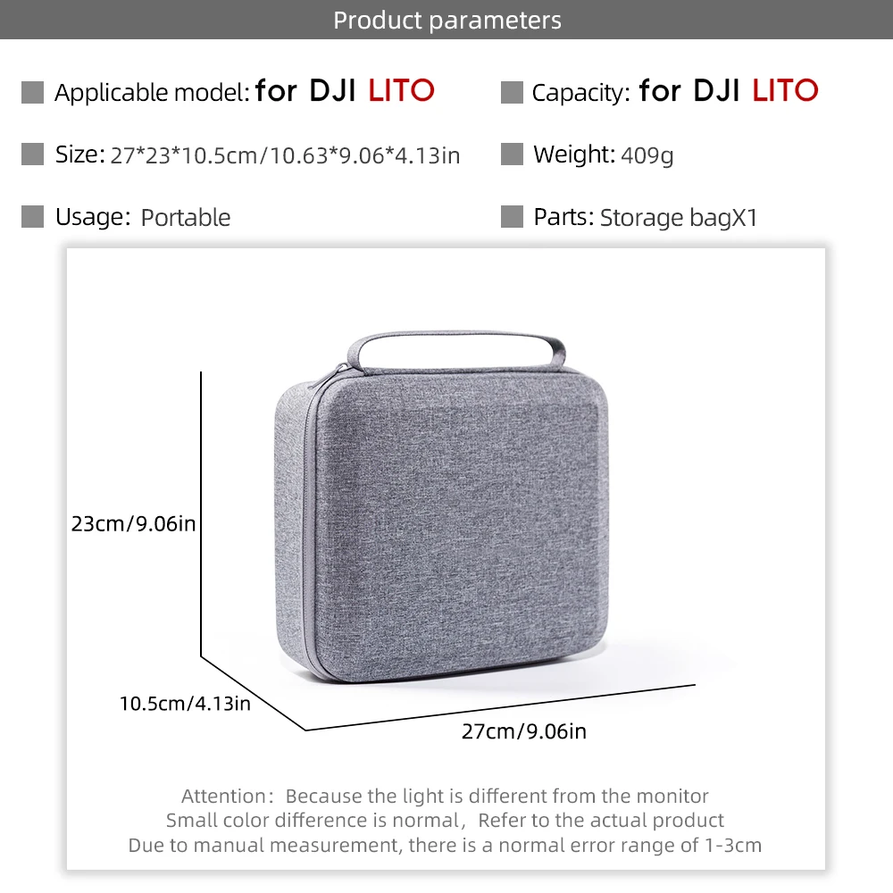 DJI Lito 1/X1용 휴대용 운반 케이스, 나일론 여행용 보관 가방 Lito1/X1 드론용 손잡이가 있는 충격 방지 보호 커버