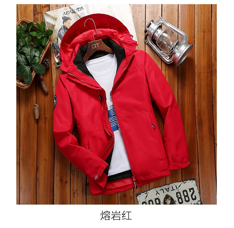 2022 Three-in-one Plus Fleece Two-piece Windproof Waterproof Warm Autumn Winter Outdoor Tide Brand Jackets for Men Women Jackets