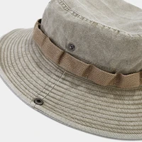 Summer Men Bucket Hat Outdoor UV Protection Wide Brim Panama Safari Hunting Hiking Hat Mesh Fisherman Hat Beach Sunscreen Cap 6