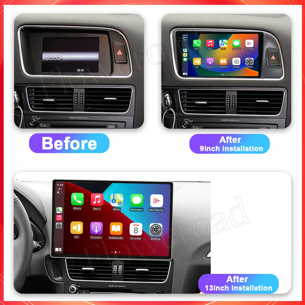 ƿ  Ƽ̵ ÷̾, ȵ̵ ڵ   , GPS ׺̼, DSP  4G BT , ƿ Q5 8R 2010 - 2018 
