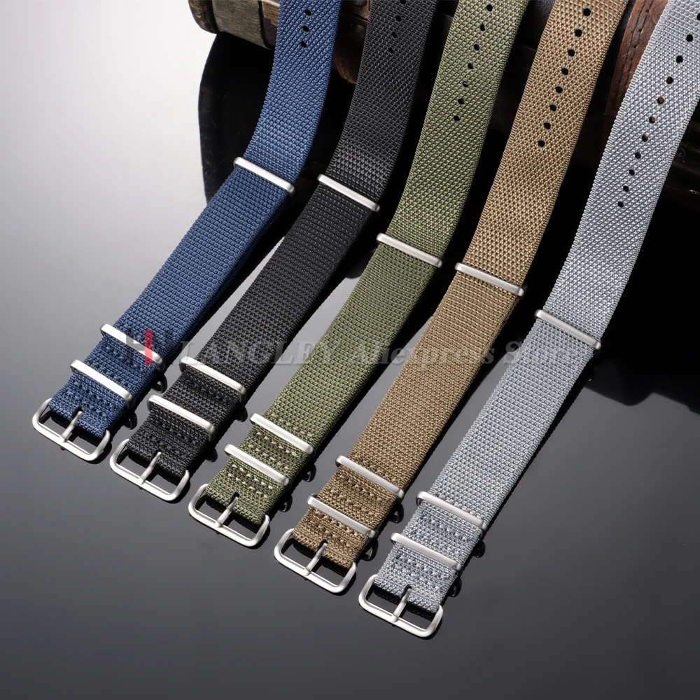 Premium Woven Nylon Men's Sport Watch Strap - High-Quality Fabric Band