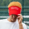 Trump 2024 Wig Hat Baseball Cap Make America Great Again Slogan Embroidered Hat Support Donald Trump President Hat with Hair 5