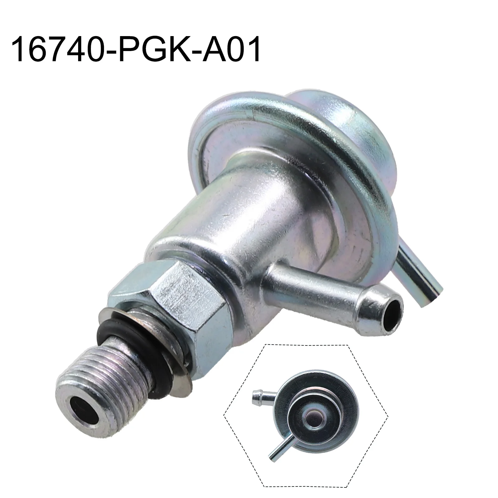 

Car Fuel Pressure Regulator Silver Strap Gasoline Pressure Regulator For Honda For Accord For Odyssey For Acura 16740-PGK-A01