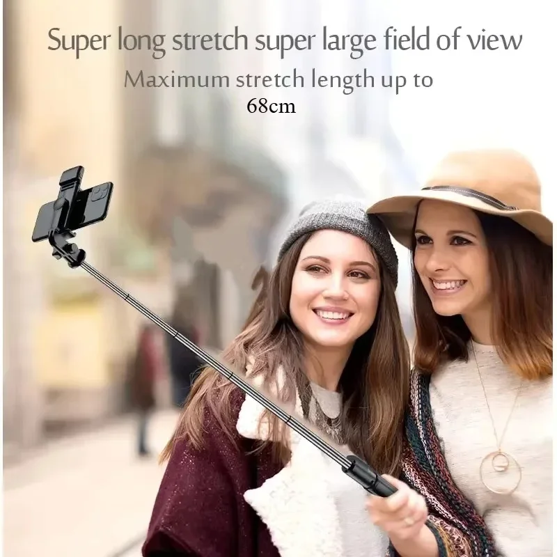Bluetooth Selfie Stick Tripod - Wireless 3-in-1 Extendable Phone Holder with Remote Shutter, Compatible with iPhone/Android
