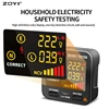 ZOYI Digital Socket Tester Smart Voltage Detector RCD GFCI NCV Test Large display Outlet checker EU US UK Plug Ground Zero Line 6